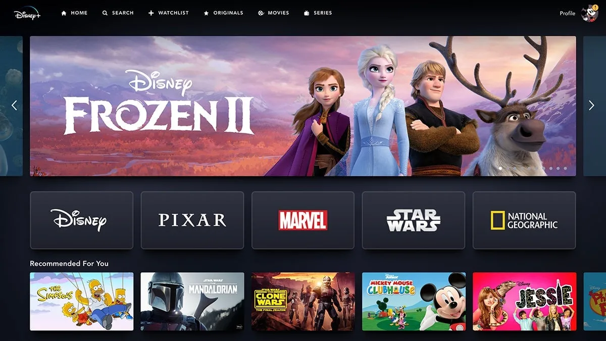 Disney+官网主页